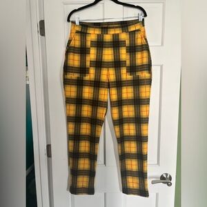 BlackMilk Yellow and Black Tartan Plaid Grunge Punk Pants